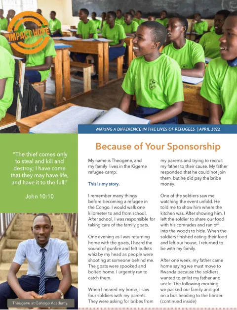 Impact Hope | Bringing Hope and Education to Refugee Youth in Rwanda