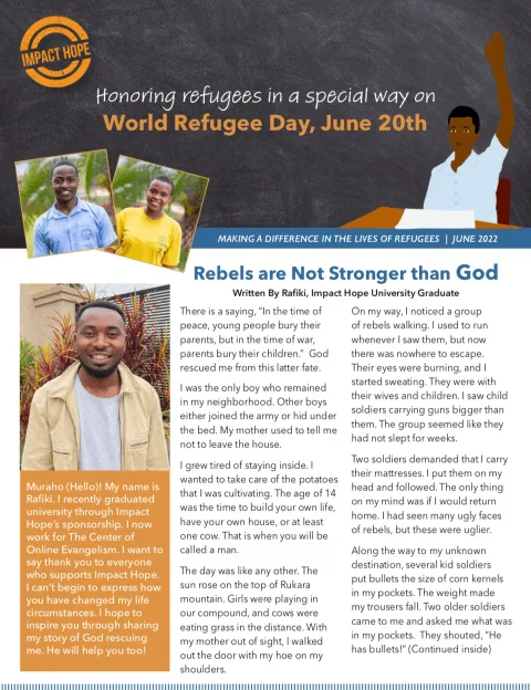 Impact Hope | Bringing Hope and Education to Refugee Youth in Rwanda