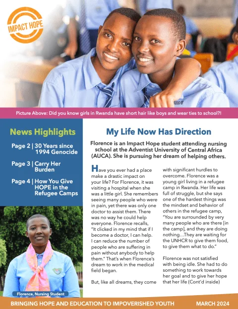 Impact Hope | Bringing Hope and Education to Refugee Youth in Rwanda