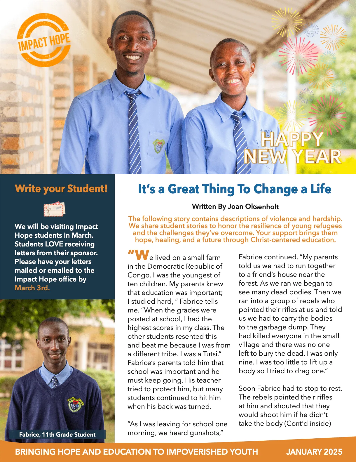 Impact Hope | Bringing Hope and Education to Refugee Youth in Rwanda