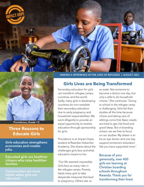 Impact Hope | Bringing Hope and Education to Refugee Youth in Rwanda